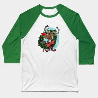 Deer Wreath Baseball T-Shirt